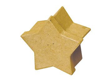 Papier-mâché krabička 8x5cm - hviezda