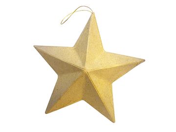 Papier-mâché závesná hviezda 15cm
