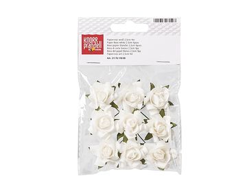 Dekoračné kvety ruže 9ks - biele