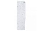 Papierové vrecúška biele 7x24cm 25ks - strieborné hviezdičky