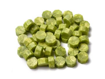 Pečatný vosk granule 20ks - limetkovo zelený