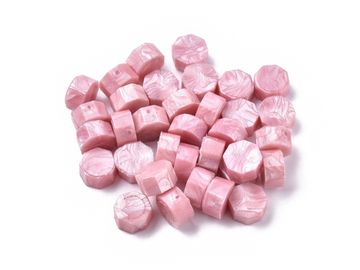 Pečatný vosk granule 20ks - perleťový ružový