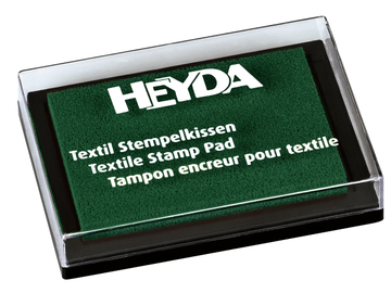 Pečiatková poduška na textil HEYDA - tmavozelená