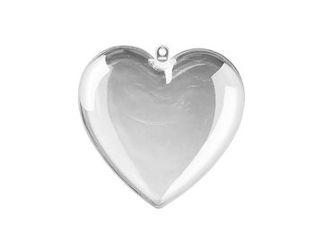 Plastové akrylové srdce 6cm