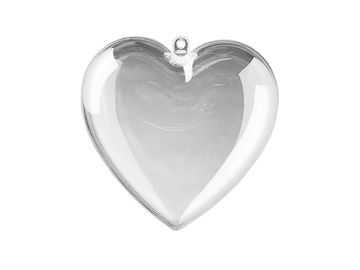 Plastové akrylové srdce 8cm - dvojdielne