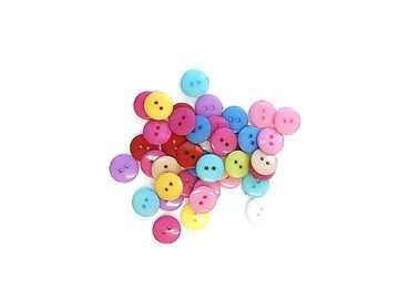 Plastové gombíky 1,2cm 40ks - veselé farby