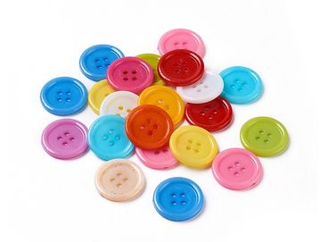 Plastové gombíky 2cm 30ks - veselé farby