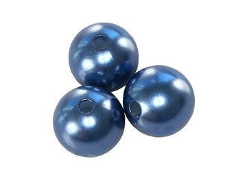 Plastové korálky perličky 8mm 10ks - modré