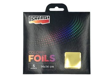 Plátky farebnej fólie PENTART 5ks - zlaté