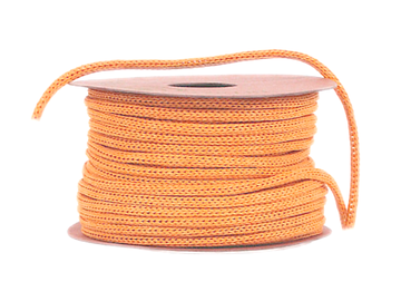Pletená dutinková EKO papierová šnúra - oranžová