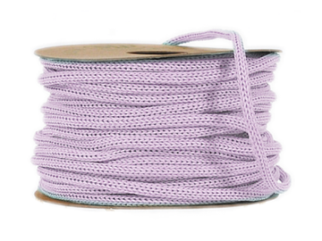 Pletená dutinková EKO papierová šnúra - pastelová fialová