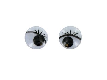 Pohyblivé oči s mihalnicami modré 8 mm - 5 párov