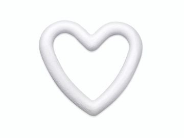 Polystyrénové srdce - obrys - 20 cm