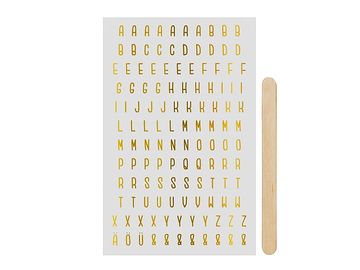 Pretláčacie TRANSFER nálepky 10x19cm - zlatá abeceda