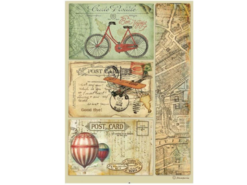 Ryžový papier A4 - Around the world - pohľadnice