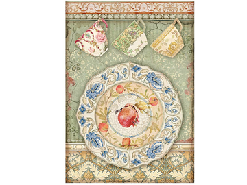 Ryžový papier A4 - Casa Granada - tanier a šálky