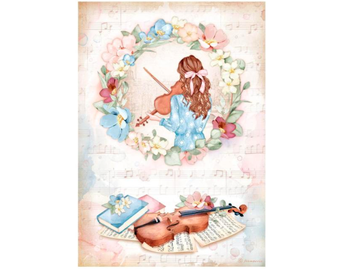 Ryžový papier A4 - Create Happiness Oh lá lá violin