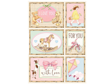 Ryžový papier A4 - Day Dream - detské motívy - 6 kartičiek
