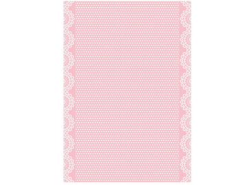 Ryžový papier A4 - Day Dream - dievčenský bodkovaný motív