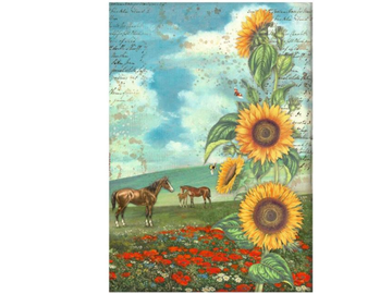 Ryžový papier A4 - Sunflower art - kone