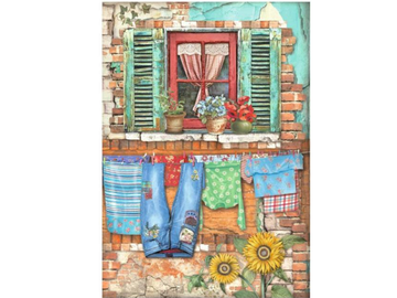 Ryžový papier A4 - Sunflower art - okno a prádlo