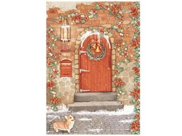 Ryžový papier A4 - vianočné dvere