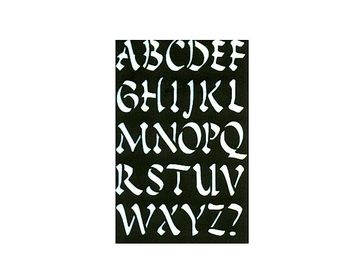 Šablóna 10x15cm - abeceda - japonský štýl