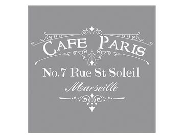 Šablóna 30x30cm - Café Paris