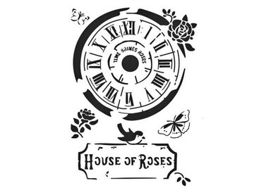 Šablóna A4 - House of Roses - hodiny