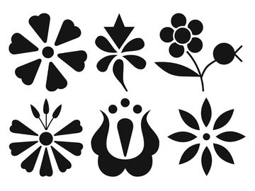 Šablóna A4 - ľudový motív kvety Kalocsa 3