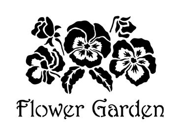 Šablóna A4 - vlčie maky - Flower Garden