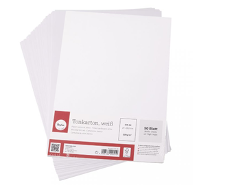 Sada bielych papierov - výkresov 50ks - 220g/m²