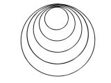 Sada kovových kruhov 5ks na veniec/lapač snov 10-30cm - čierne