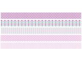 Sada mini washi pásiek s rollerom 5x3m - ružové
