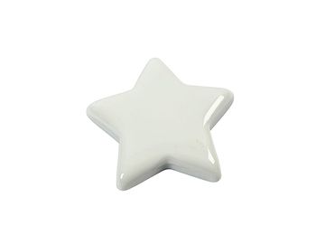 Sklenená hviezda 7,5cm - biela
