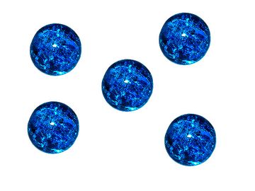 Sklenená korálka praskačka 10mm 5ks - modrá