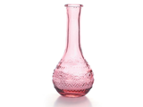Sklenená váza, fľaša Amsterdam BOHO 16cm - ružová