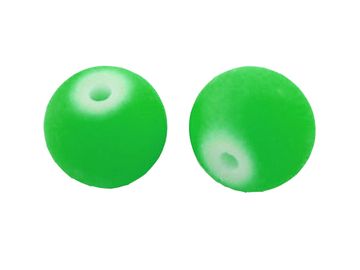 Sklenené korálky 6mm matné - 20ks - svetlé zelené
