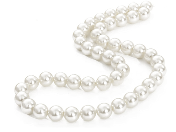 Sklenené korálky perleťové 6mm cca 70ks - biele