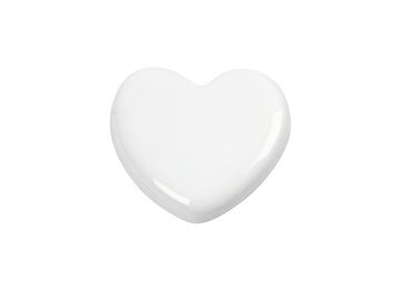 Sklenené srdce 7cm - biele