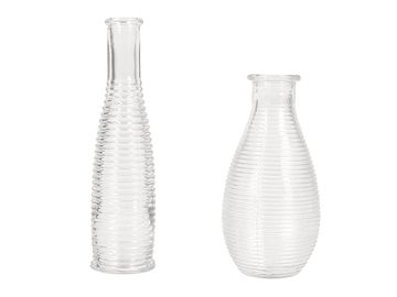 Sklenené vázy - 2ks - 14 a 18cm