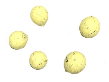 Sušený plod - gulička oriešok 5ks - pastelový žltý