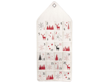 Textilný šitý adventný kalendár RAYHER - tradičné Vianoce