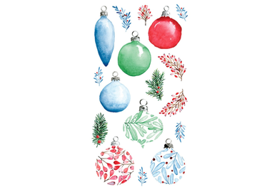 Transparentné nálepky ARTEMIO - Christmas Berries - vianočné gule