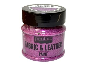 Trblietavá farba na kožu a textil PENTART 50ml - fialová