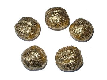 Vlašské orechy farbené 5ks - zlaté