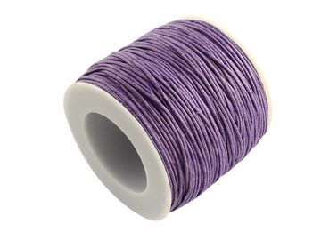 Bavlnená povoskovaná šnúrka 1mm - fialová