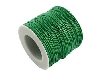 Bavlnená povoskovaná šnúrka 1mm - trávovo zelená