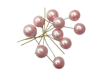 Zapichovacie guličky 1,2cm 10ks - ružová perleť