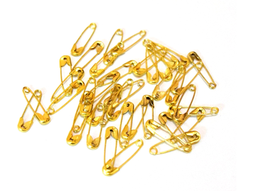 Zapínacie špendlíky zicherky 22mm 100ks - zlaté